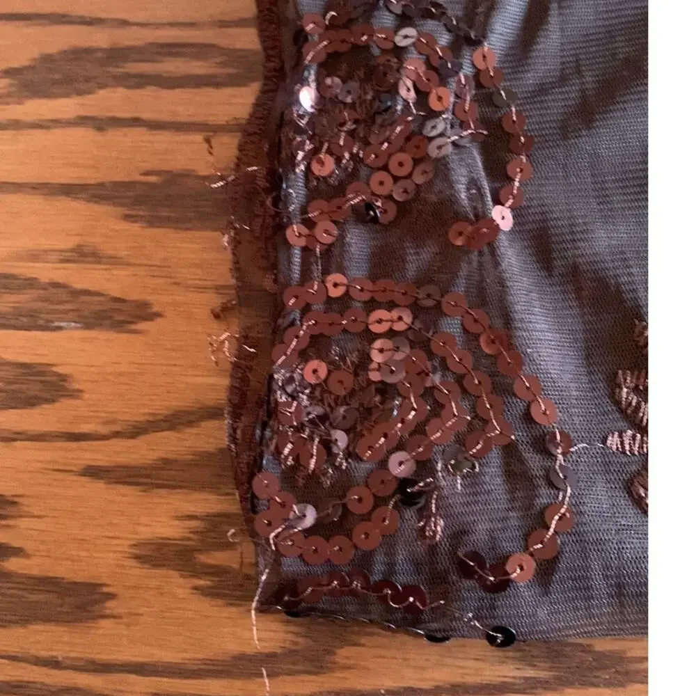 Mantilla Veil Chalina Wrap Sequin Brown - Picture 7 of 8